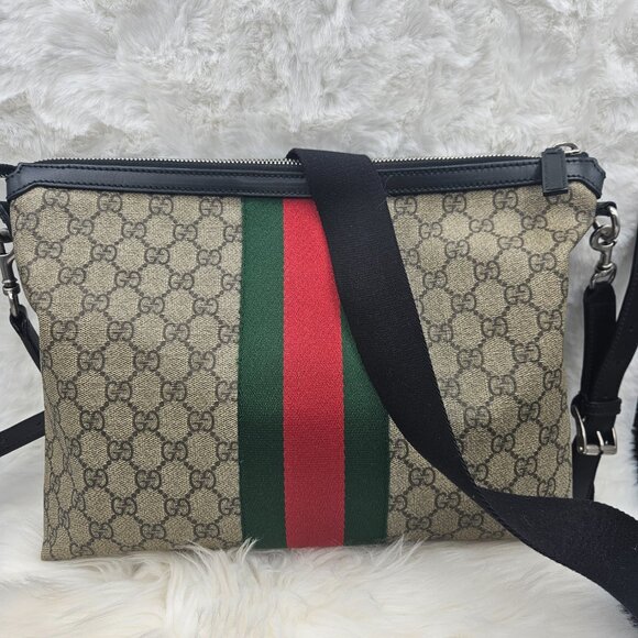 Gucci Beige Supreme Web Crossbody - Picture 5 of 17